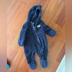 The North Face Dark Blue Fleece Kids Footie